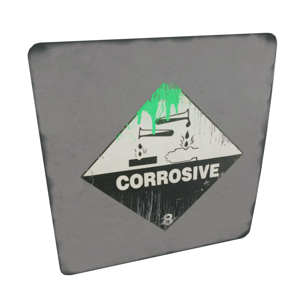 2 наклейки «Едкое вещество»